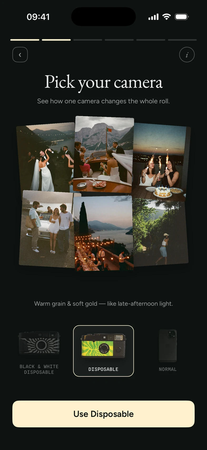 Picking a camera for the roll — Disposable, Black & white, or Normal